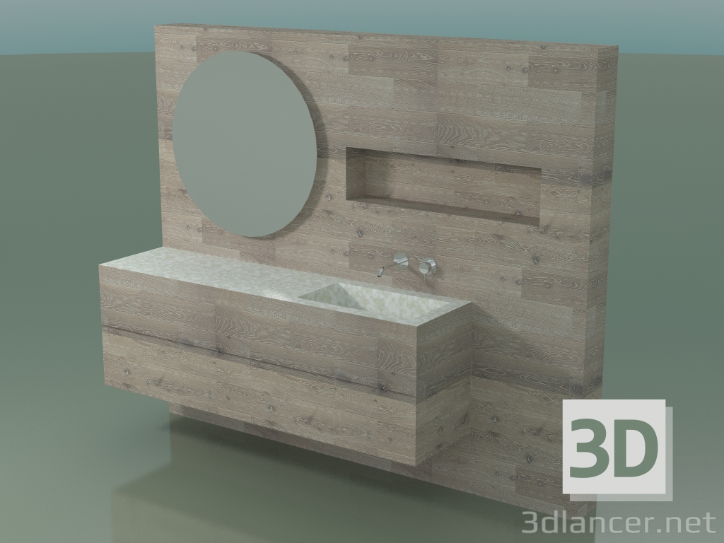 Modelo 3d Sistema de decoração de banheiro (D11) - preview