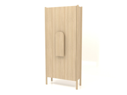 Armadio con maniglie corte L 01 (800x300x1800, legno bianco)