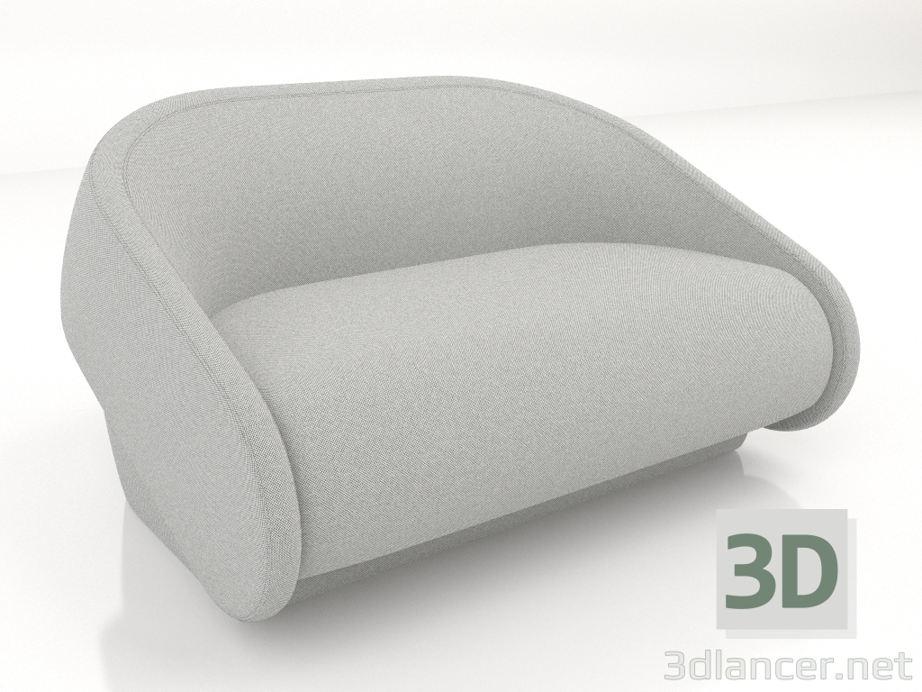 3D Modell 1,5-Sitzer-Schlafsofa (zusammengeklappt) - Vorschau