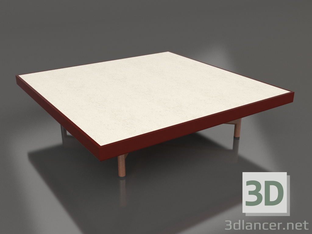 3D Modell Quadratischer Couchtisch (Weinrot, DEKTON Danae) - Vorschau