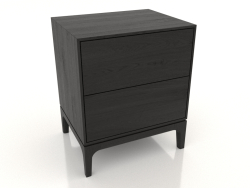 Bedside table FARGO 2 drawers (black oak)