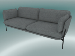 Sofa Sofa (LN3.2, 84x220 H 75cm, Jambes noires et chaudes, Hot Madison 724)