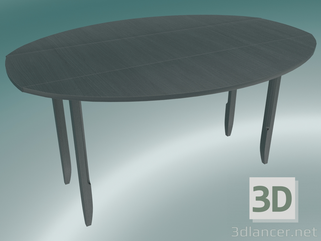 modello 3D Consolle da pranzo aperta (Rovere grigio) - anteprima