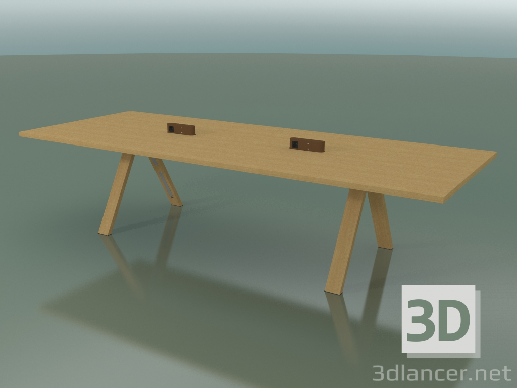 3d model Table with office worktop 5010 (H 74 - 320 x 120 cm, natural oak, composition 1) - preview