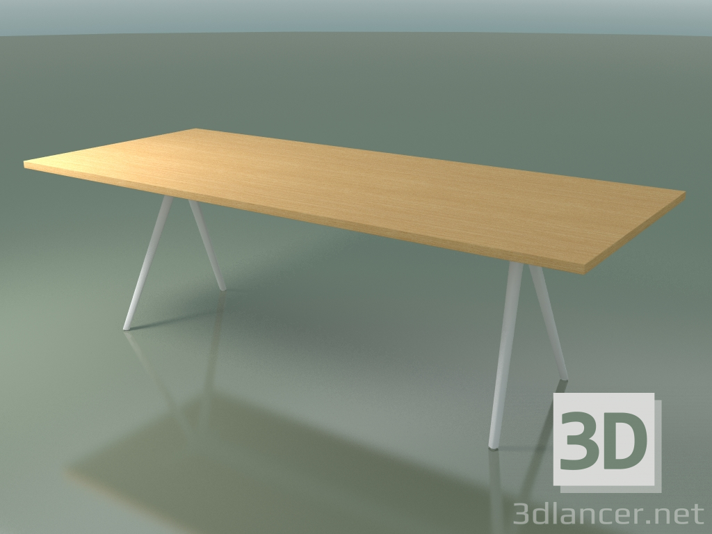 modello 3D Tavolo rettangolare 5434 (H 74 - 100x240 cm, gambe 150 °, impiallacciato rovere naturale L22, V12) - anteprima