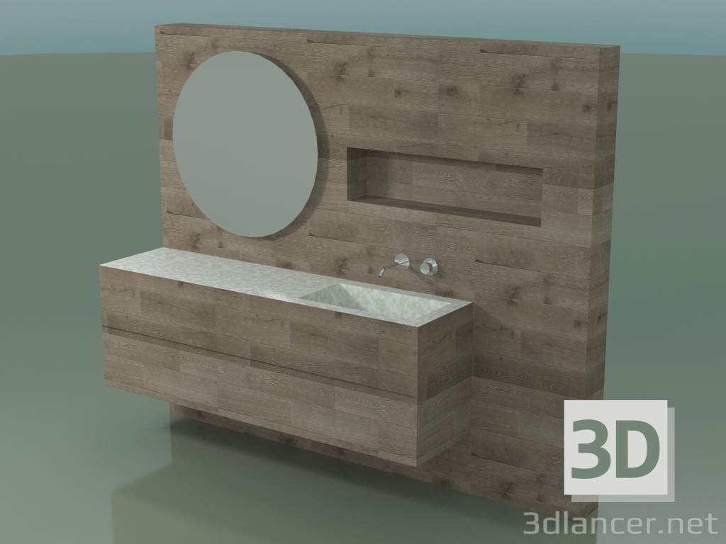 modello 3D Sistema arredo bagno (D12) - anteprima