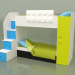 3d model Bunk bed for children (1 box) left - preview