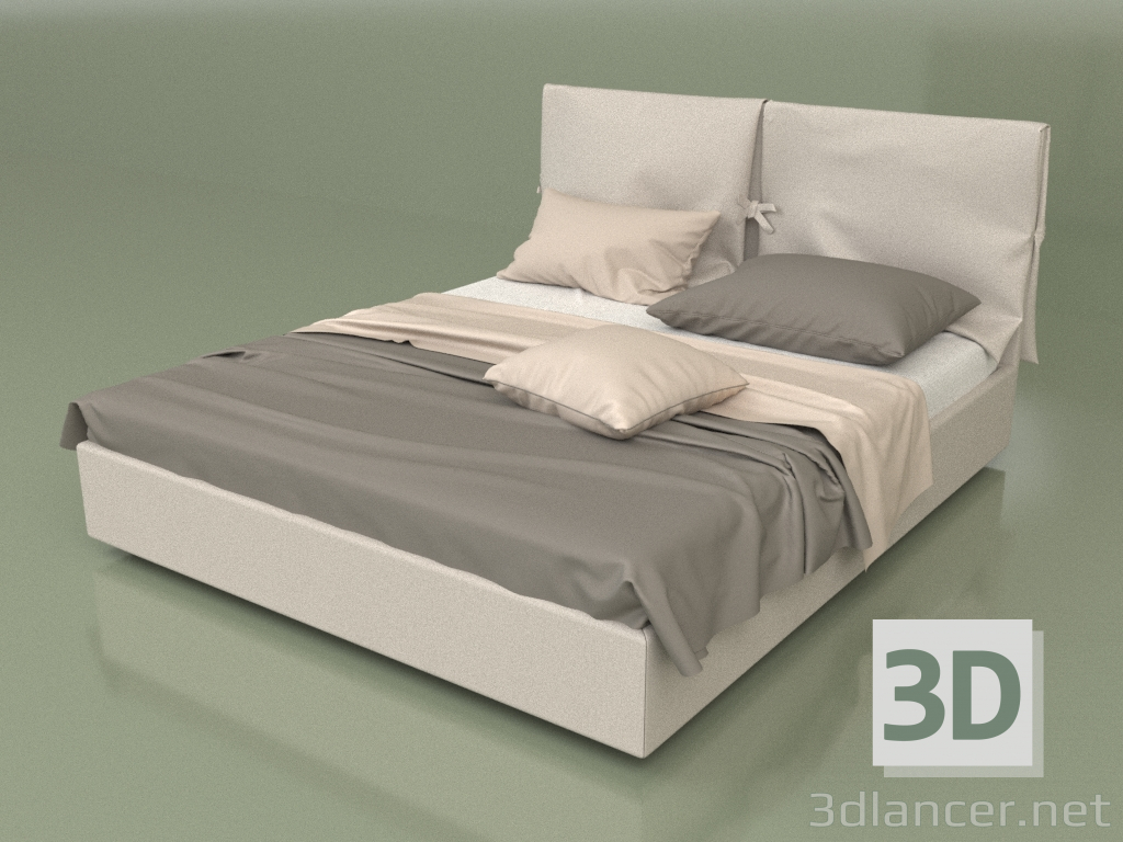 Modelo 3d Cama de casal Turim - preview