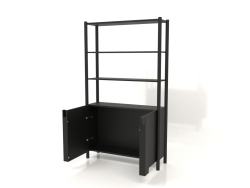 Rack ST 05 (with open doors, 1000x300x1725, wood black)