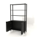 3d model Rack ST 05 (with open doors, 1000x300x1725, wood black) - preview