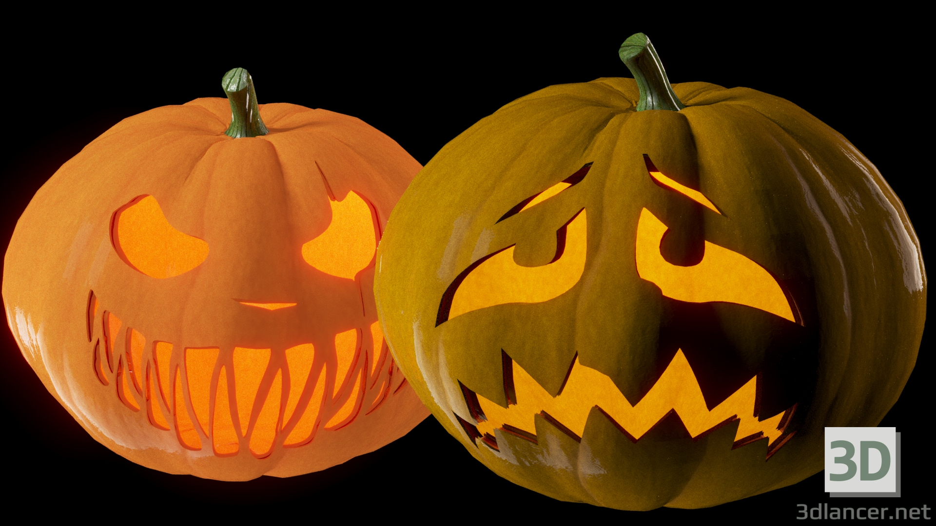 3d Pumpkin model buy - render