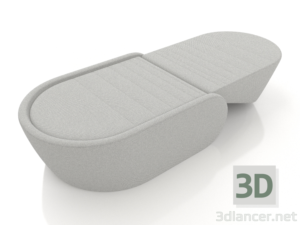 3d model Sillón-cama (desplegado) - vista previa