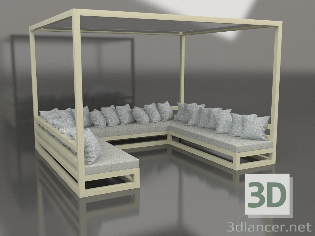 modello 3D Divano (Oro) - anteprima