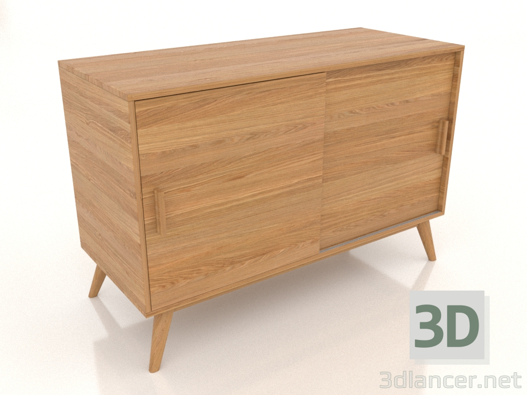 modèle 3D Commode 2 1200x500 mm (chêne naturel) - preview