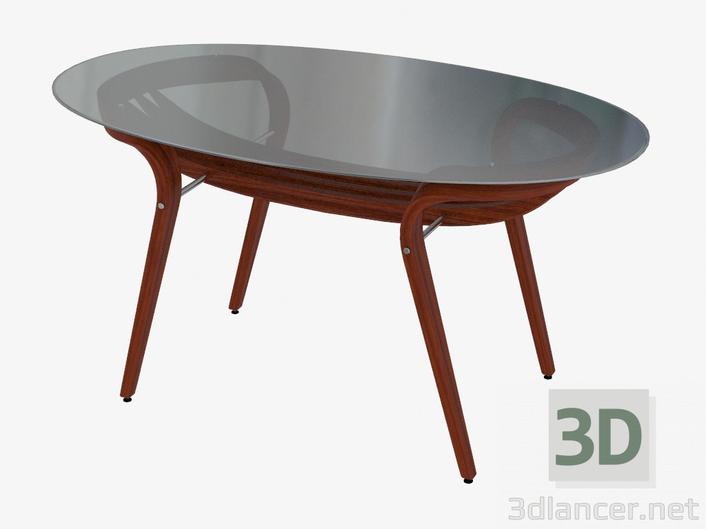 3d model Mesa de comedor en estilo Art Nouveau - vista previa