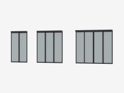 Interroom partition of A6 (dark brown SSS silver glass)