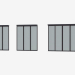 modèle 3D Cloison interroom de A6 (verre argenté SSS brun foncé) - preview
