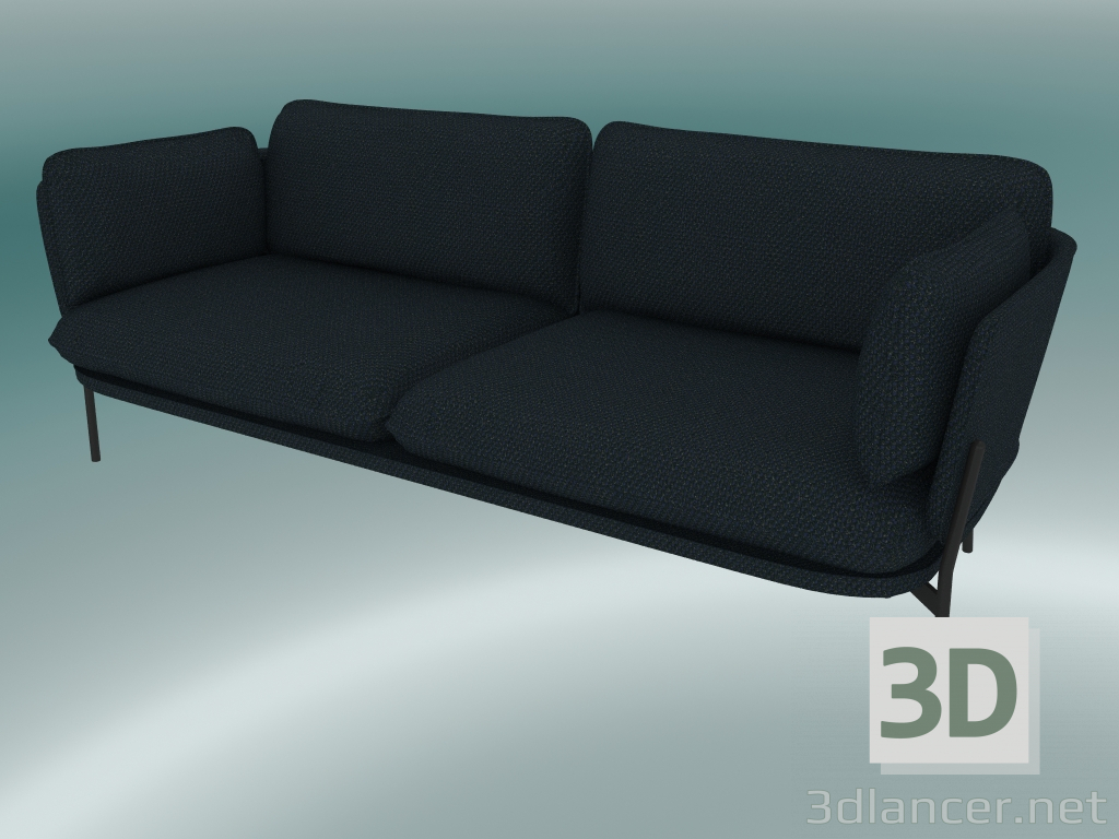 3d model Sofá Sofá (LN3.2, 84x220 A 75cm, Patas negras cálidas, Sunniva 2 192) - vista previa