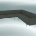 3d model Corner sofa Outline (Fiord 961, Polished Aluminum) - preview