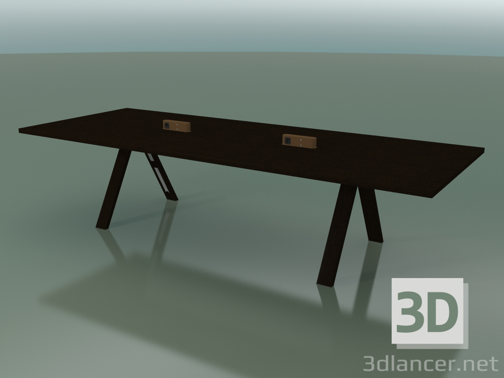 3d модель Стіл з офісної стільницею 5010 (H 74 - 320 x 120 cm, wenge, composition 1) – превью