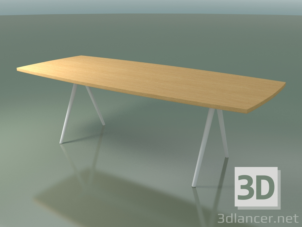 3d модель Стол со столешницей в форме мыла 5434 (H 74 - 100x240 cm, ножки 180 °, veneered L22 natural oak, V12 – превью