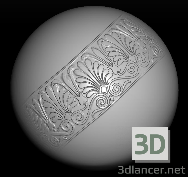 Greek ornamental brushes. Ancient Greek brush ornaments buy texture for 3d max