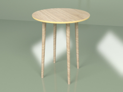 Table Spoutnik mini placage (jaune ocre)