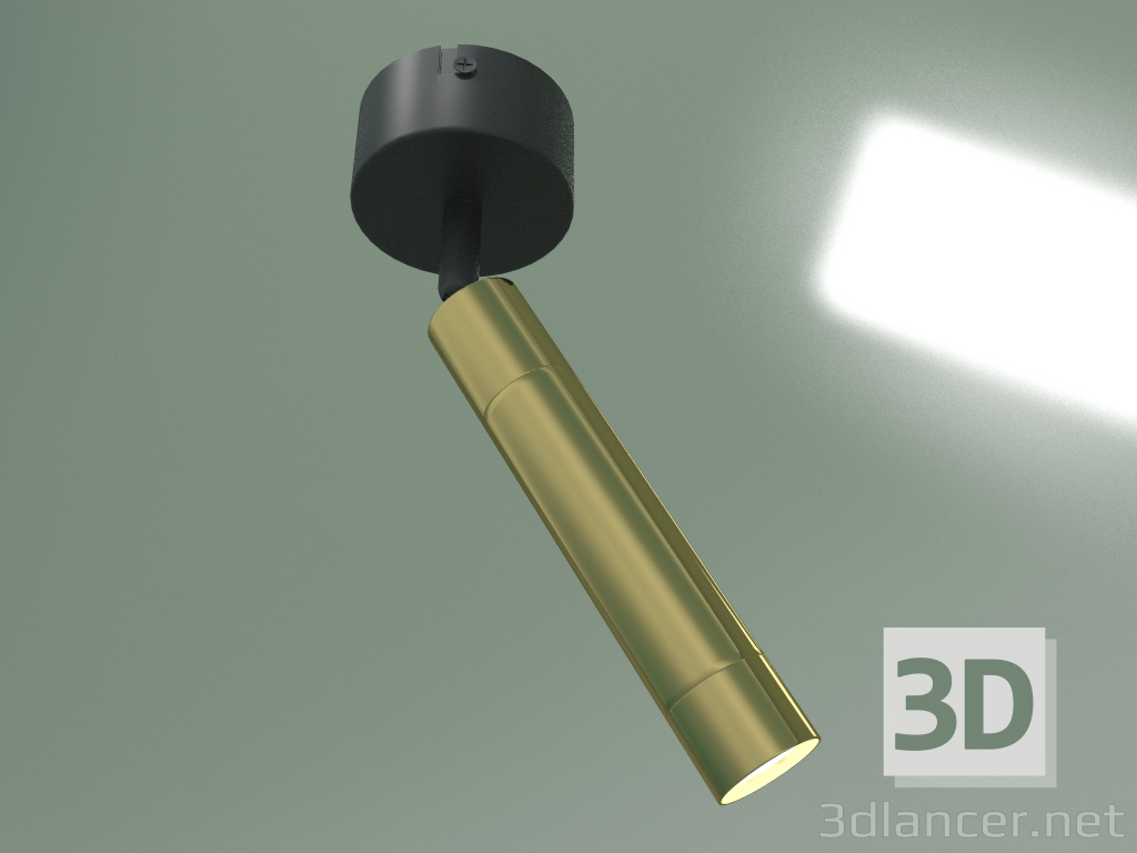 modello 3D Faretto LED Strong 20084-1 LED (nero-oro) - anteprima