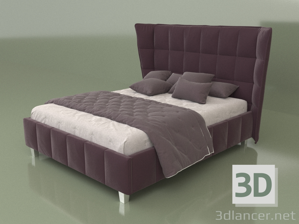 3d model Cama matrimonio Onda - vista previa