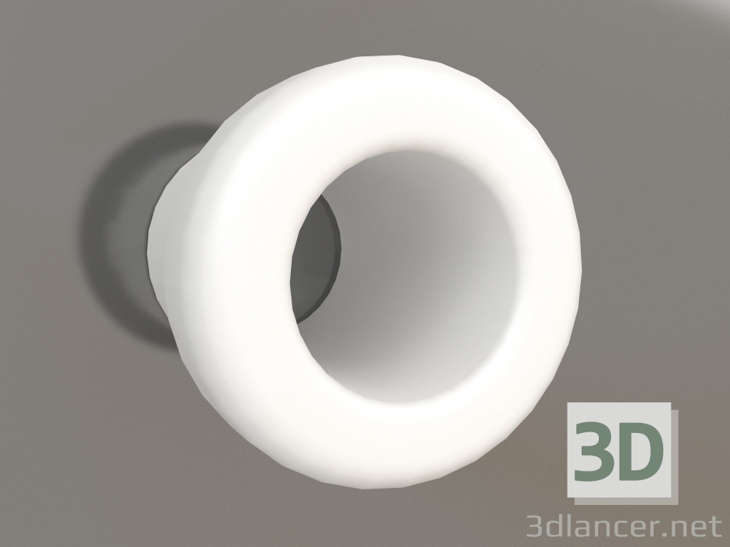 modèle 3D Passe-câble pour sortie de câble depuis le mur (blanc) - preview