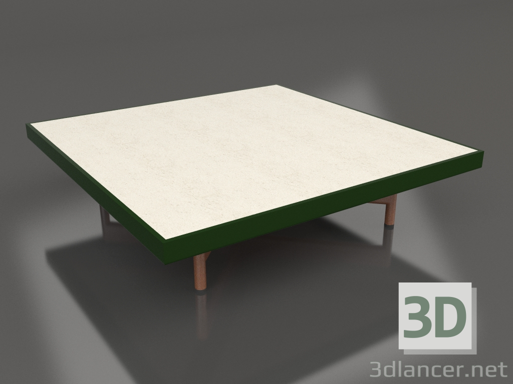 3d model Mesa de centro cuadrada (Verde botella, DEKTON Danae) - vista previa