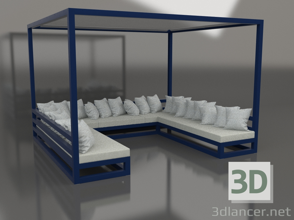 Modelo 3d Sofá (azul noite) - preview