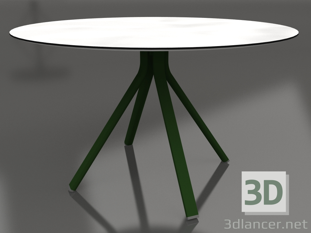 3d model Mesa de comedor redonda sobre pata columna Ø120 (Verde botella) - vista previa