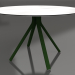 3d model Round dining table on column leg Ø120 (Bottle green) - preview