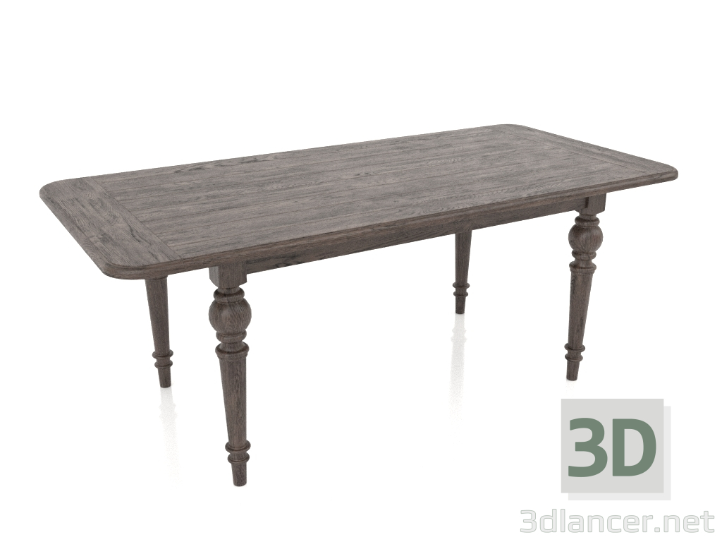 modèle 3D Table à manger (chêne noir) - preview