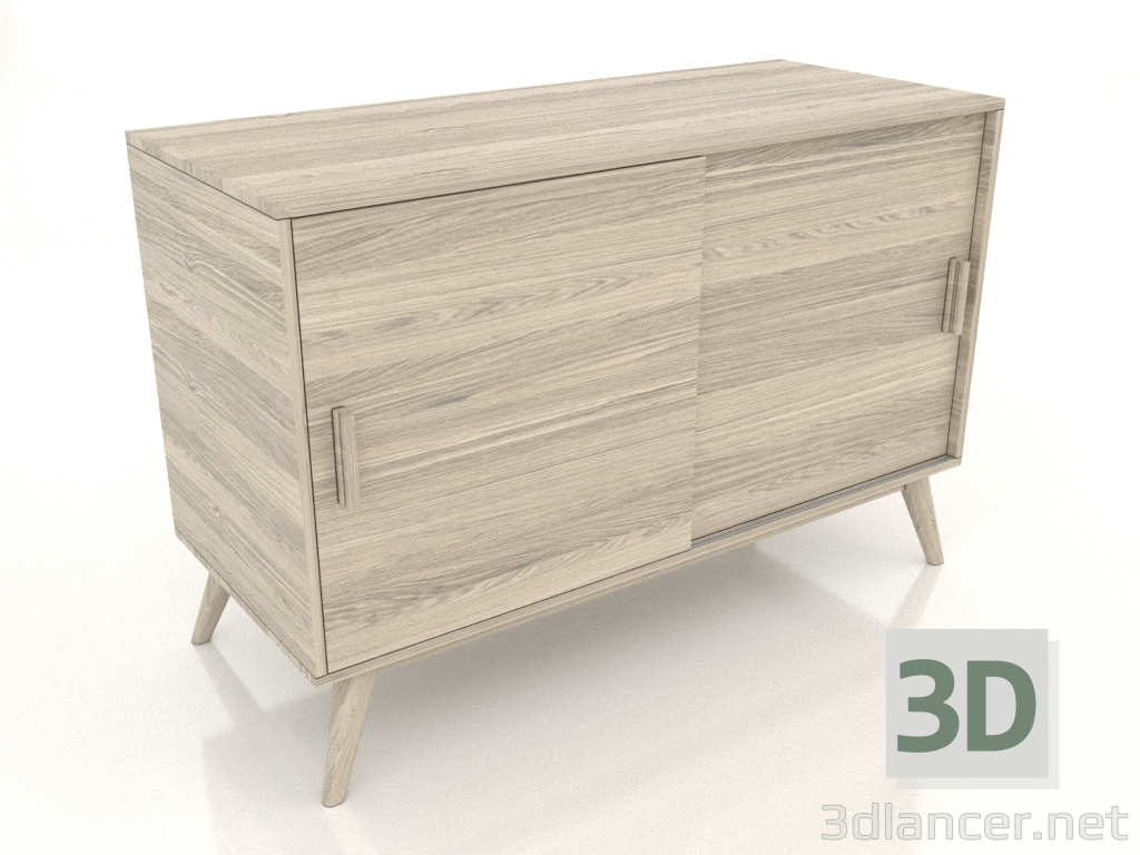 3d model Chest of drawers 2 1200x500 mm (lightened oak) - preview