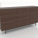 modello 3D Cassettiera 1 1600 mm (noce scuro) - anteprima