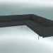 3D Modell Ecksofa Outline (Hallingdal 166, Aluminium poliert) - Vorschau