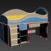 Cama infantil 3D modelo Compro - render