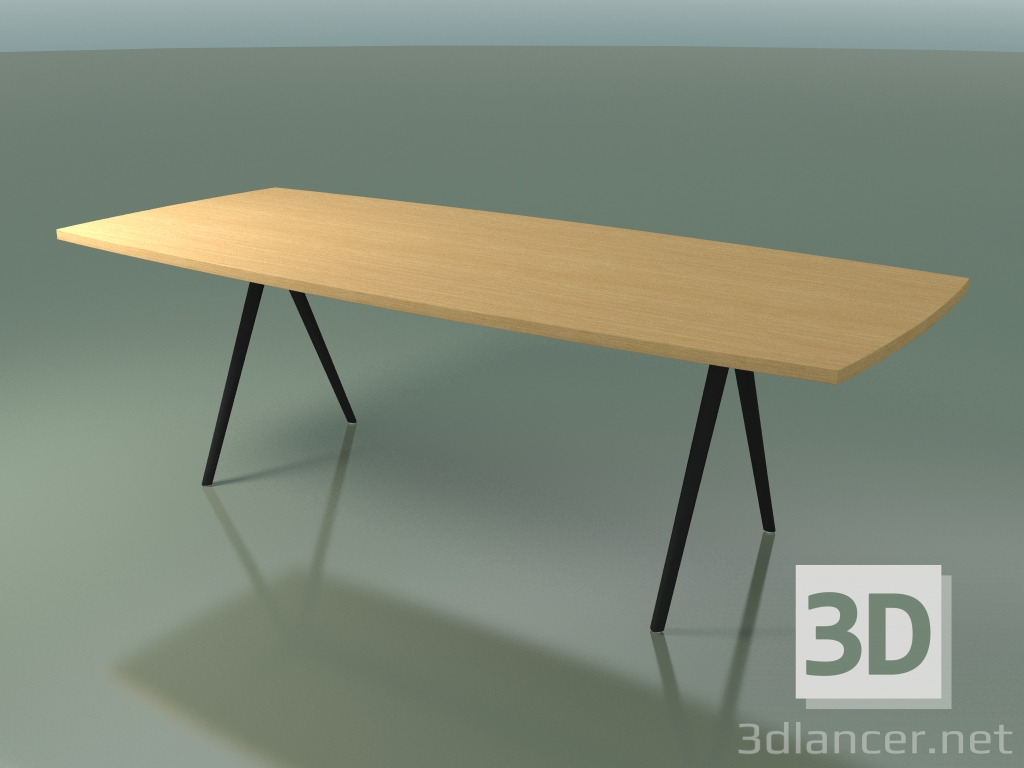 3d model Mesa en forma de jabón 5434 (H 74 - 100x240 cm, patas 180 °, chapa de roble natural L22, V44) - vista previa