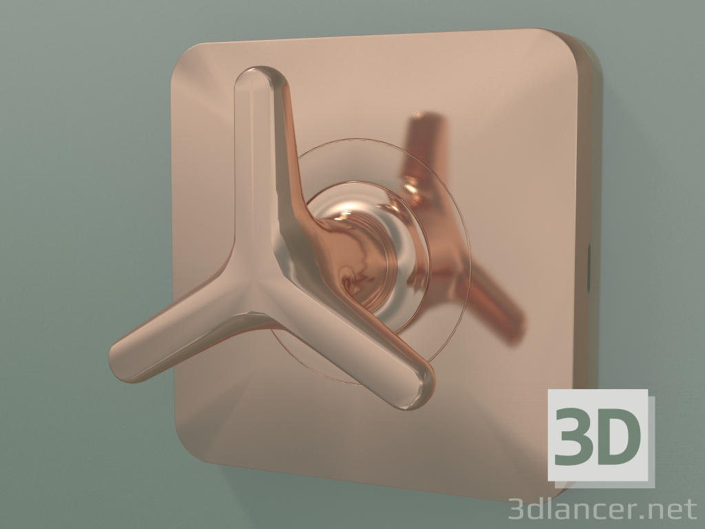 3d model Shut-off valve with star handle for concealed installation (34980300) - preview