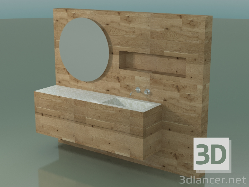 modello 3D Sistema arredo bagno (D14) - anteprima