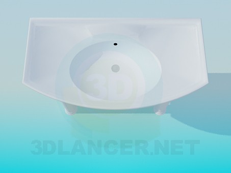 3d model Sink with legs - preview