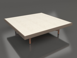 Table basse carrée (Bronze, DEKTON Danae)