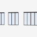 modèle 3D Cloison interroom de A6 (verre blanc brun foncé) - preview