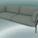 3d model Sofa Sofa (LN3.2, 84x220 H 75cm, Warm black legs, Sunniva 2 717) - preview