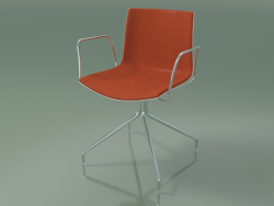 Silla 0460 (giratoria, con reposabrazos, con tapizado delantero, polipropileno PO00101)