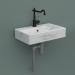 3d Marble sink with faucet and pipes model buy - render