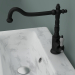 3d Marble sink with faucet and pipes model buy - render