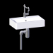 3d Marble sink with faucet and pipes model buy - render